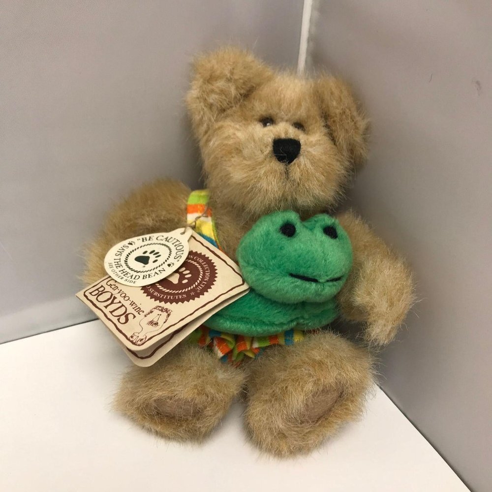 Boyds Bears Shelby T. Sanditoes Swimming Frog Pool Float Inflatable Plush Stuffe